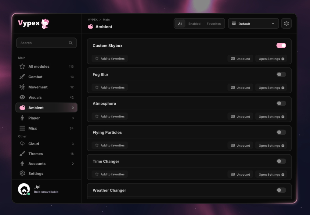 VYPEX Minecraft Client